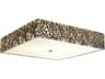 Lucas McKearn Mosaic 3-Light Silver Glass Geometric Flush Mount