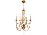 Lucas McKearn Mosaic 5-Light Antique Gold Candelabra Chandelier
