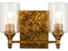 Lucas McKearn Mosaic 2-Light Gold Glass Vanity Light