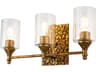 Lucas McKearn Mosaic 3-Light Gold Glass Vanity Light