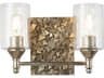 Lucas McKearn Mosaic 2-Light Silver Glass Vanity Light