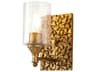 Lucas McKearn Mosaic 1-Light Gold Glass Wall Sconce
