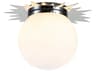 Lucas McKearn Soleil 3-Light Polished Chrome Glass LED Globe Round Flush Mount