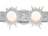 Lucas McKearn Soleil 2-Light Polished Chrome Glass LED Vanity Light