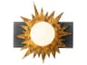 Lucas McKearn Soleil 1-Light Weathered Zinc Gold Black Glass LED Wall Sconce