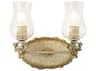 Lucas McKearn Trellis 2-Light Bone Brown Glass Vanity Light