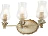 Lucas McKearn Trellis 3-Light Bone Brown Glass Vanity Light