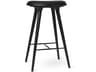 Mater Space Leather Black Stain Beech Bar Stool