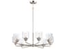 Maxim Lighting Acadia 8-Light Satin Nickel Glass Bell Chandelier