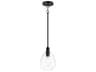 Maxim Lighting Babylon 1-Light Black Glass Bell Mini Pendant