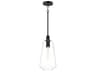 Maxim Lighting Babylon 1-Light Black Glass Bell Mini Pendant