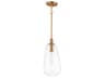 Maxim Lighting Babylon 1-Light Satin Brass Glass Bell Mini Pendant