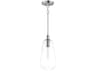 Maxim Lighting Babylon 1-Light Satin Nickel Glass Bell Mini Pendant