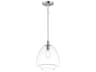 Maxim Lighting Babylon 1-Light Satin Nickel Glass Bell Mini Pendant