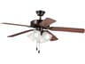 Maxim Lighting Basic-max Oil Rubbed Bronze 4 - Light 52" Ceiling Fan
