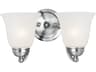 Maxim Lighting Basix 2-Light Polished Chrome Glass Vanity Light