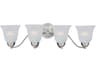 Maxim Lighting Basix 4-Light Satin Nickel Glass Vanity Light