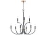 Maxim Lighting Charlton 9-Light Black Antique Brass Candelabra Tiered Chandelier