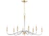 Maxim Lighting Clarion 8-Light Polished Chrome Satin Brass Glass Candelabra Chandelier