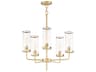 Maxim Lighting Crosby 5-Light Satin Brass Glass Candelabra Cylinder Chandelier