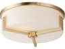 Maxim Lighting Dart 3-Light Satin Brass Glass Drum Flush Mount