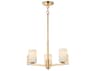 Maxim Lighting Dart 3-Light Satin Brass Glass Cylinder Chandelier