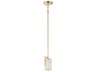 Maxim Lighting Dart 1-Light Satin Brass Glass Cylinder Mini Pendant