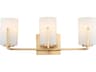 Maxim Lighting Dart 3-Light Satin Brass Glass Vanity Light