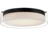 Maxim Lighting Duo 1-Light Black Glass LED Drum Flush Mount