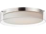Maxim Lighting Duo 1-Light Satin Nickel Glass LED Drum Flush Mount