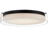 Maxim Lighting Duo 1-Light Black Glass LED Drum Flush Mount