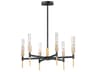 Maxim Lighting Flambeau 6-Light Black Antique Brass Glass LED Candelabra Chandelier