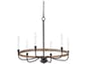 Maxim Lighting Franklin 6-Light Driftwood Black Brown Candelabra Chandelier