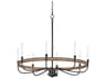 Maxim Lighting Franklin 8-Light Driftwood Black Brown Candelabra Chandelier