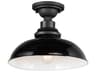Maxim Lighting Granville 1-Light Gloss Black Bowl Flush Mount