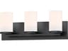 Maxim Lighting Lateral 3-Light Black Glass Vanity Light