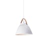 Maxim Lighting Nordic 1-Light Tan Leather White Pendant