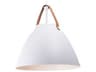 Maxim Lighting Nordic 1-Light Tan Leather White Pendant