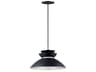 Maxim Lighting Nordic 1-Light Black Glass Bowl Pendant