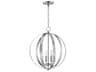 Maxim Lighting Provident 4-Light Satin Nickel Candelabra Globe Chandelier