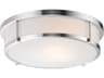 Maxim Lighting Rogue 3-Light Nickel Drum Flush Mount