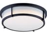 Maxim Lighting Rogue 2-Light Black Drum Flush Mount