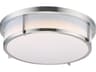Maxim Lighting Rogue 2-Light Satin Nickel Drum Flush Mount