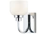 Maxim Lighting Swale 1-Light Polished Chrome Glass Wall Sconce