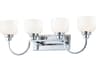 Maxim Lighting Swale 4-Light Polished Chrome Glass Vanity Light