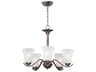 Maxim Lighting Vital 5-Light Bronze Glass Bell Chandelier