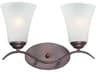 Maxim Lighting Vital 2-Light Bronze Glass Vanity Light