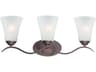 Maxim Lighting Vital 3-Light Bronze Glass Vanity Light