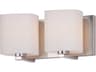 Maxim Lighting Wrap 2-Light Satin Nickel Glass Vanity Light