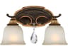 Metropolitan Chateau Nobles Bronze Glass Vanity Light